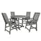 Highwood Usa Weatherly 5pc Round Counter Height Outdoor Patio Furniture Dining Set AD-CNW48-CGE - alternate 1